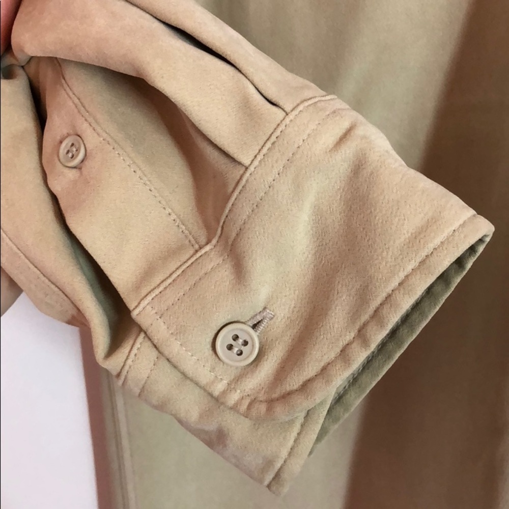 Knightsbridge Button Down Shirt Faux Suede *M - Picture 4 of 6